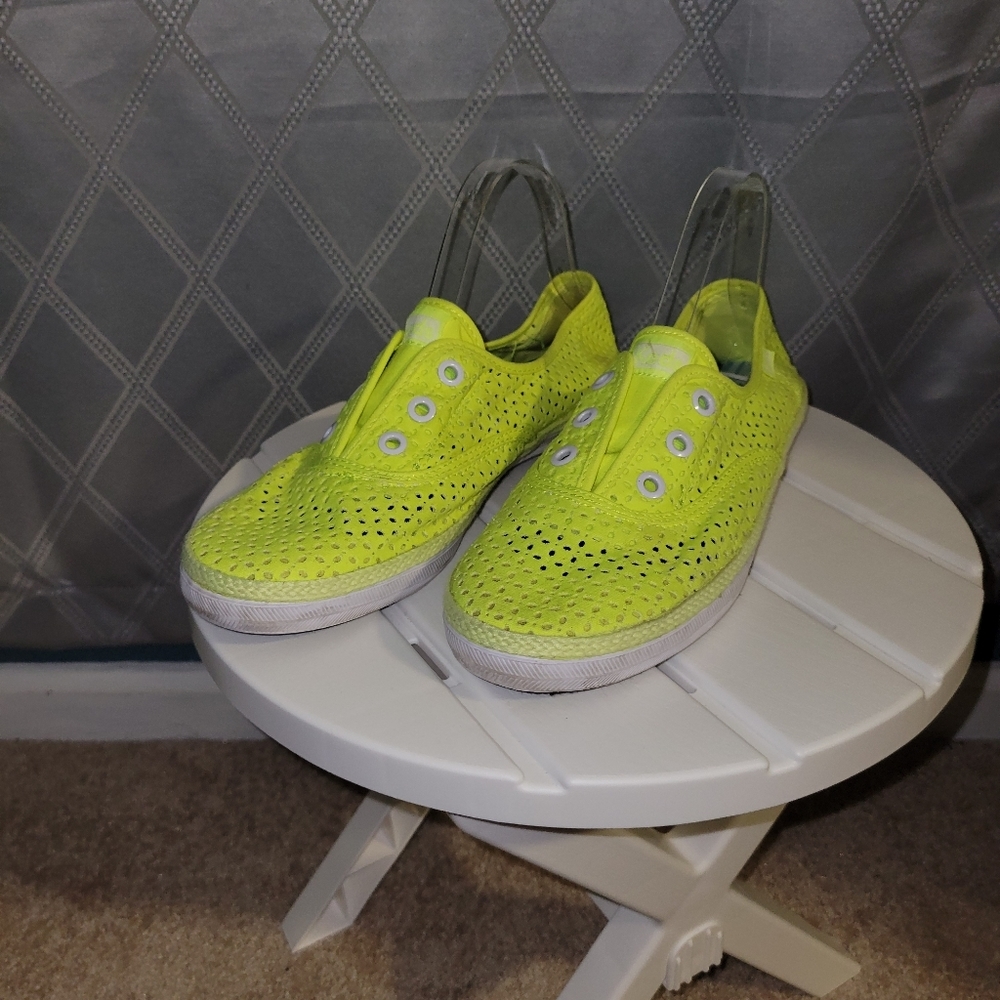 Neon Yellow Slip-On Women's Sneakers